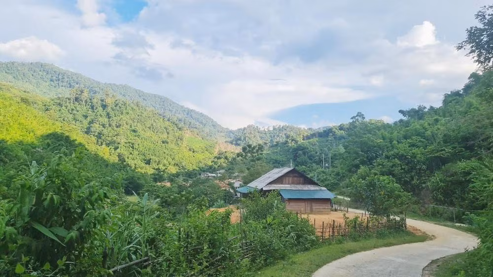 Một góc bản Huồi Sơn, xã Tam Hợp. (Ảnh: Cổng thông tin điện tử Nghệ An)