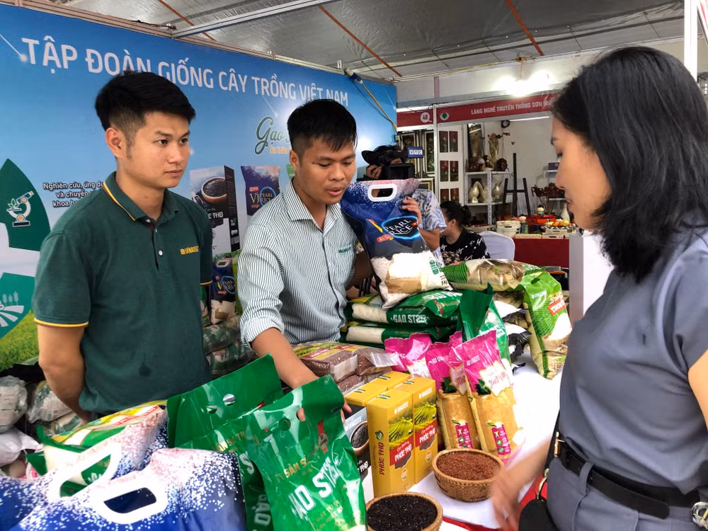 Người tiêu dùng tham quan, mua sắm các sản phẩm hàng Việt tại Tuần hàng.