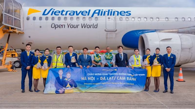 Vietravel Airlines chính thức mở rộng mạng đường nội địa, kết nối từ Thủ đô Hà Nội đến Đà Lạt và Cam Ranh.