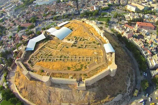 Lâu đài Gaziantep nhìn từ trên cao trước trận động đất ngày 6/2/2023. (Ảnh: MyTurkey)