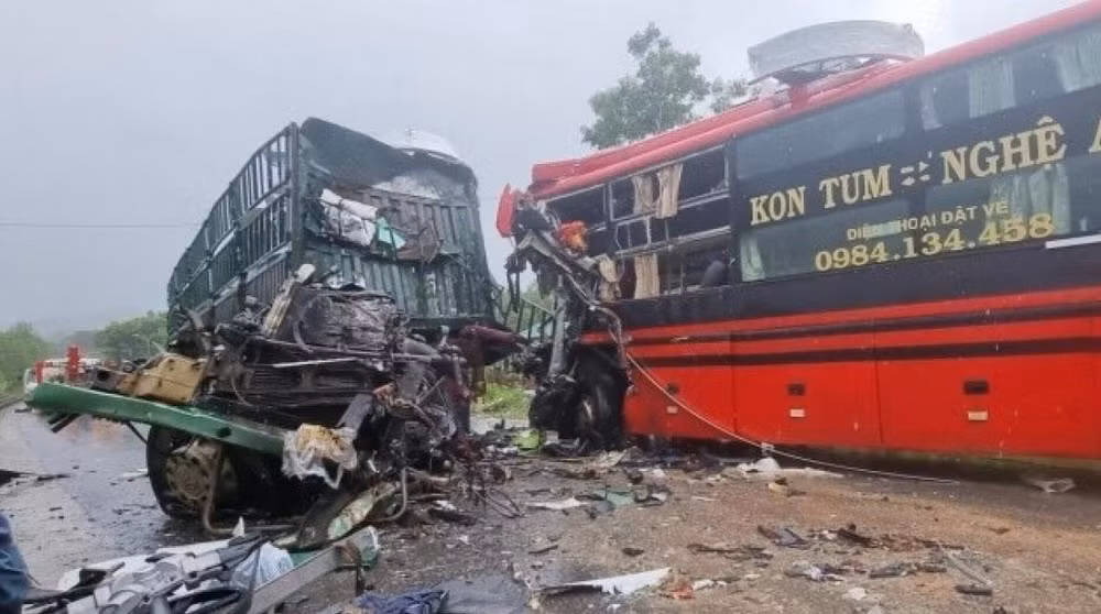 Hiện trường vụ tai nạn.