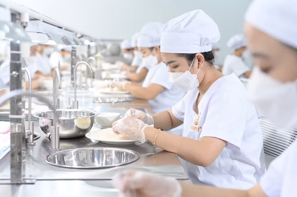 Gia công tổ yến tại nhà máy. Ảnh: Avanest