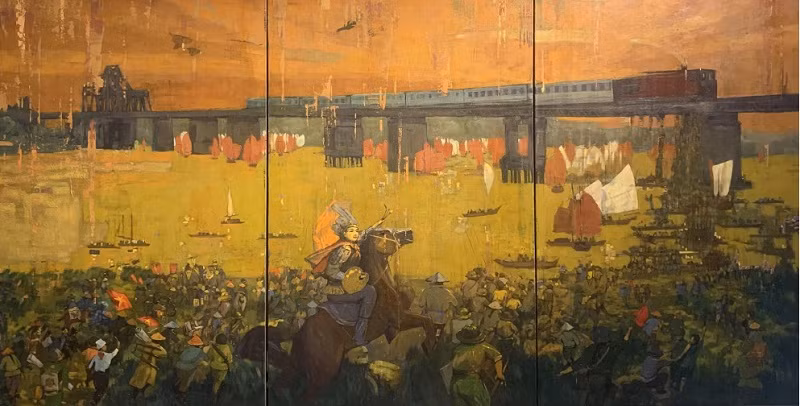 Tác phẩm "Giấc chiêm bao" của tác giả Phạm Khải. (Ảnh: Ban tổ chức)