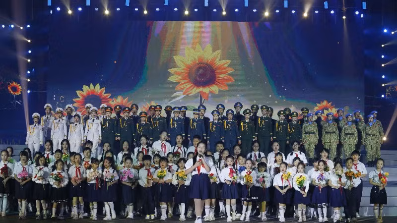 Một tiết mục nghệ thuật tại Chương trình. (Ảnh: VTV)