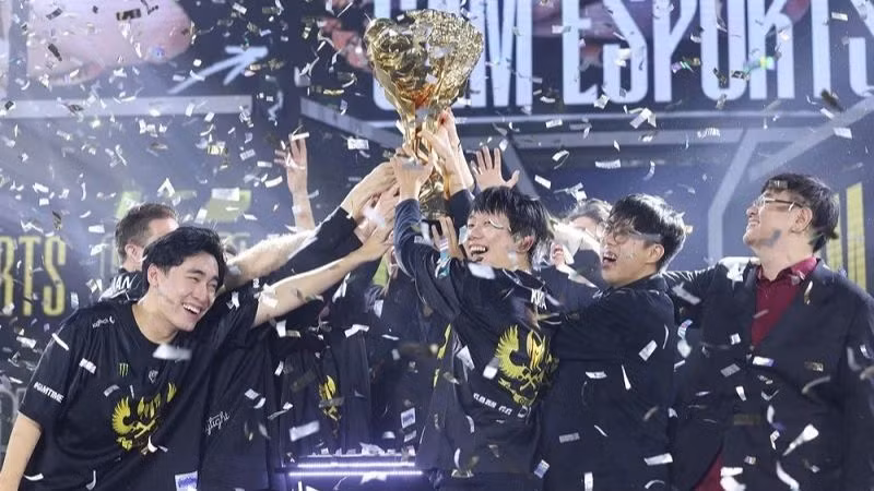 Niềm vui chiến thắng của đội tuyển GAM Esports vô địch VCS 2024. (Ảnh: Ban tổ chức) 