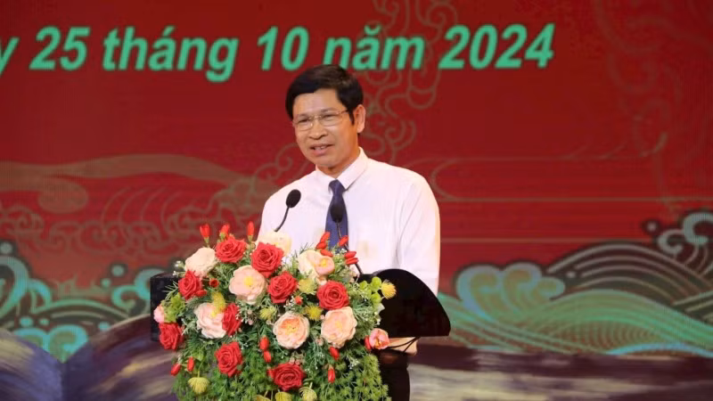 Thứ trưởng Bộ Văn hóa, Thể thao và Du lịch Hồ An Phong phát biểu khai mạc. (Ảnh: Cục Nghệ thuật biểu diễn)