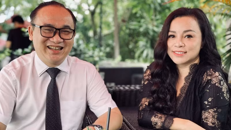 Nhà thơ, nhạc sĩ Ngọc Lê Ninh và Nghệ sĩ Ưu tú Tố Nga.