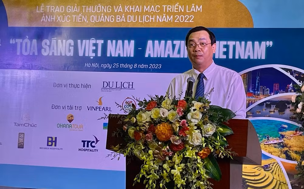 Cục trưởng Cục Du lịch Quốc gia Việt Nam Nguyễn Trùng Khánh phát biểu.