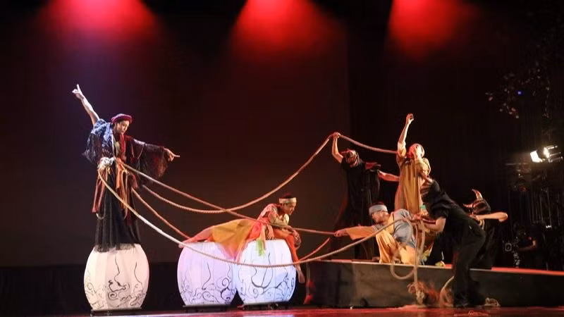 Cảnh trong vở "Kiều" (Nhà hát Giao hưởng Nhạc vũ kịch TP Hồ Chí Minh) - Giải xuất sắc Liên hoan Ca múa nhạc toàn quốc-2021 đợt 2. (Ảnh minh họa)