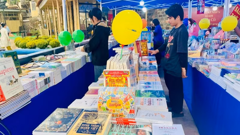 Không gian văn hóa đọc trong Hội chữ Xuân Ất Tỵ 2025. 