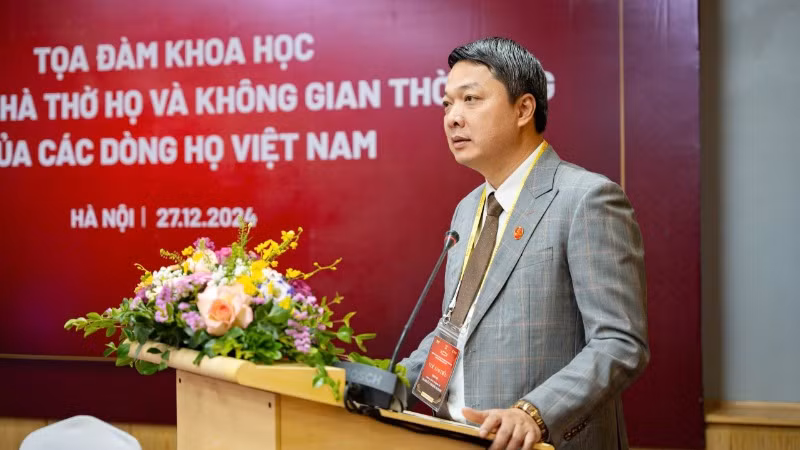 Ông Nguyễn Trọng Mạnh phát biểu.