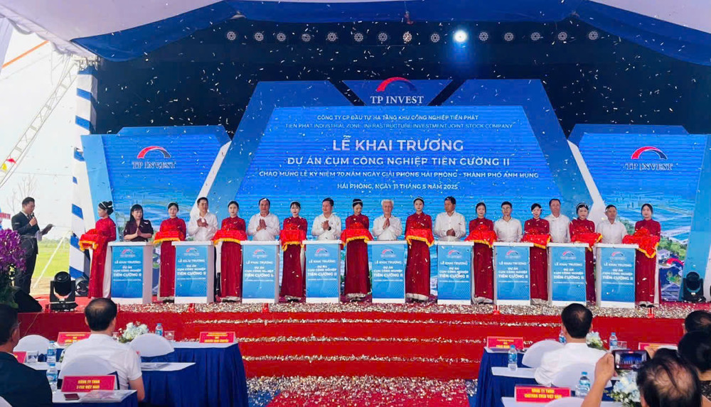 Huyện Tiên Lãng khánh thành dự án Cụm công nghiệp Tiên Cường II. Huyện Tiên Lãng khánh thành dự án Cụm công nghiệp Tiên Cường II.