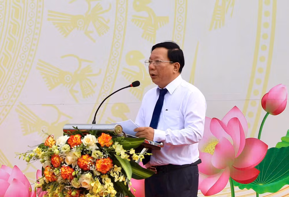 Ông Nguyễn Đức Thọ, Phó Chủ tịch Ủy ban nhân dân thành phố Hải Phòng, phát biểu.
