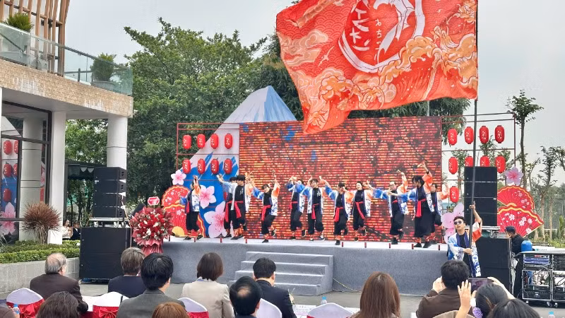 Biểu diễn văn hóa nghệ thuật Nhật Bản tại Khu công nghiệp Nam Cầu Kiền.