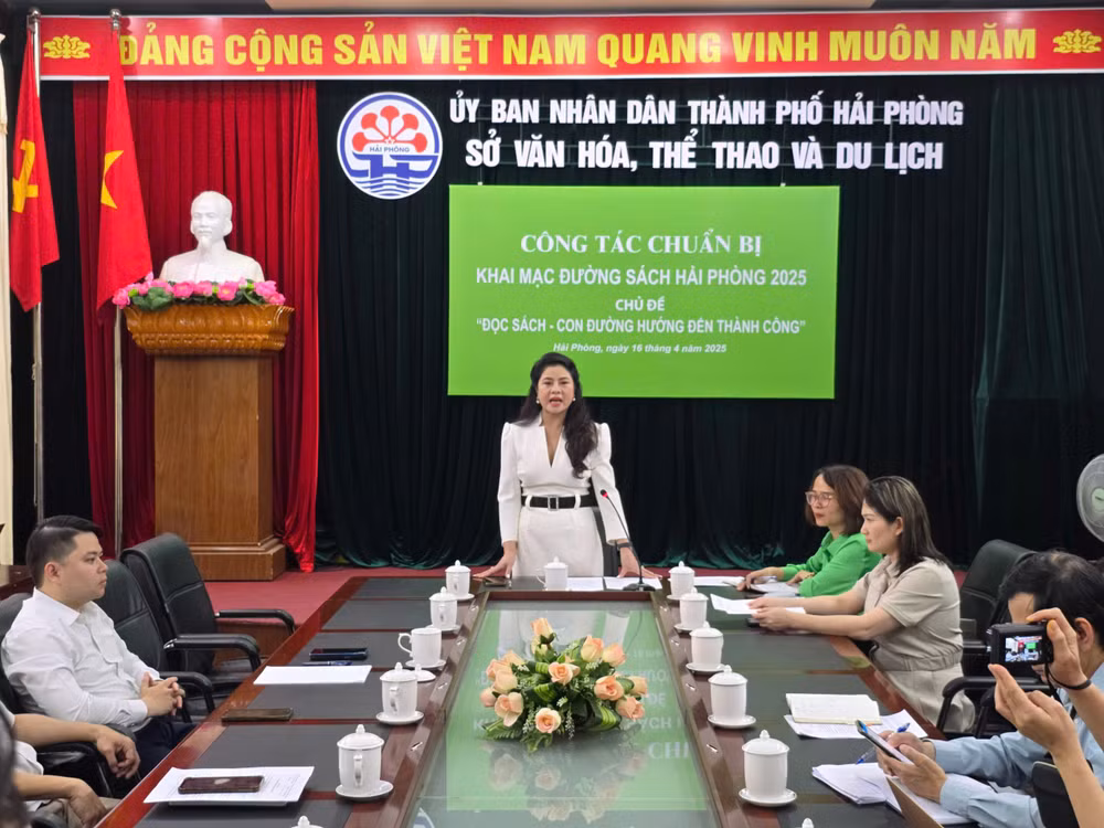 Bà Trần Thị Hoàng Mai, Giám đốc Sở Văn hóa, Thể thao và Du lịch thành phố Hải Phòng.
