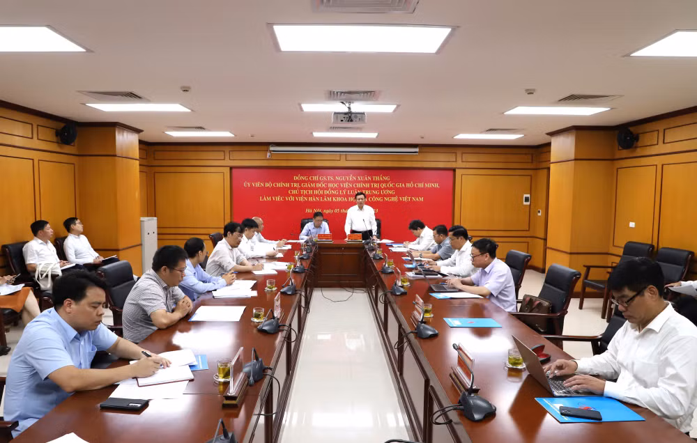 Toàn cảnh buổi làm việc. Ảnh VAST 