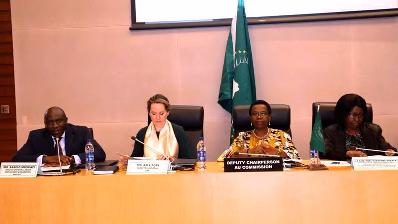 Họp báo công bố sáng kiến ADi. (Ảnh Liên minh châu Phi (AU))