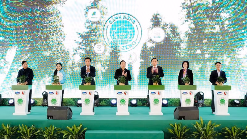 Vinamilk và Bộ Tài nguyên và Môi trường khởi động Dự án tại huyện Mê Linh (Hà Nội) vào tháng 2/2023.