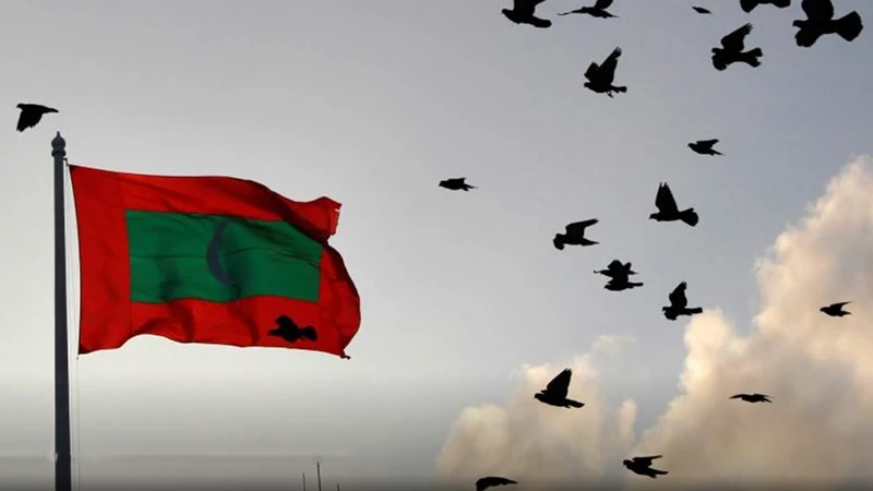 Quốc kỳ Cộng hòa Maldives. (ẢNH: REUTERS) 