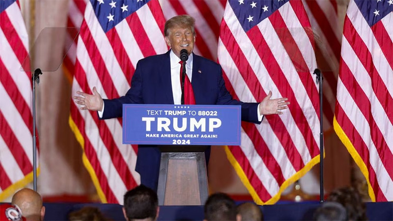 Ông Trump tuyên bố kế hoạch chạy đua vào Nhà trắng năm 2024. (Ảnh: Reuters)