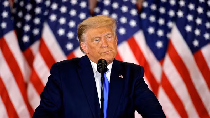 Cựu Tổng thống Mỹ Donald Trump phát biểu tại Nhà trắng, ngày 4/11/2020. (Ảnh: Reuters)