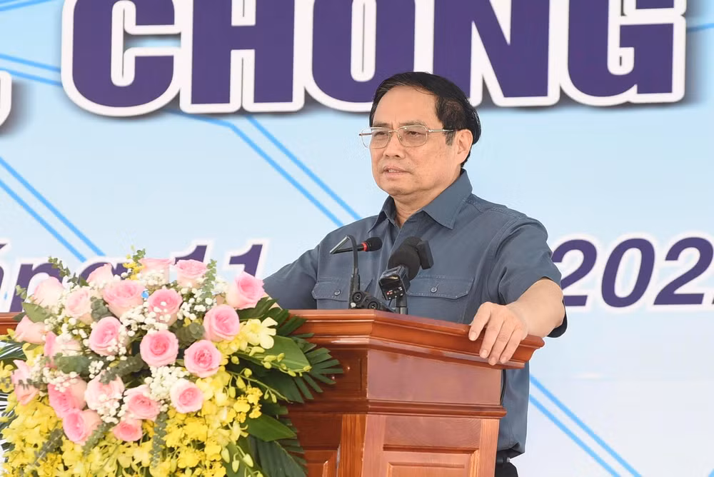 Thủ tướng Phạm Minh Chính phát biểu tại buổi lễ.