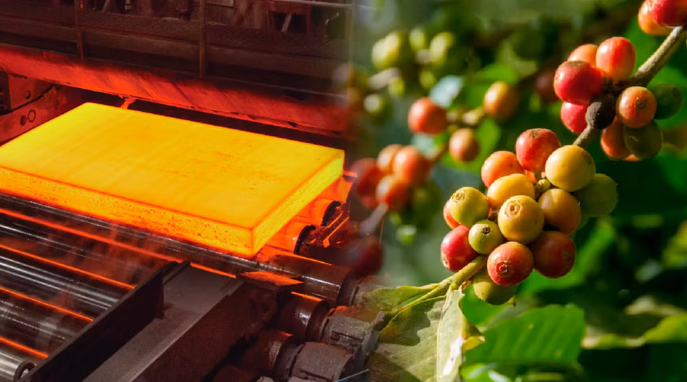 Sắc xanh bao trùm bảng giá kim loại và cà phê