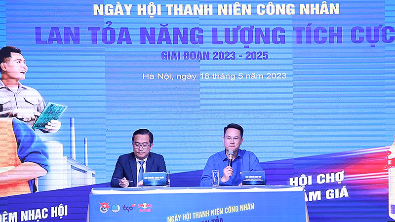 Phó Chủ tịch Thường trực Hội Liên hiệp Thanh niên Việt Nam Nguyễn Kim Quy thông tin về Ngày hội. 