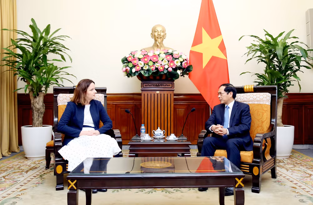 Bộ trưởng Ngoại giao Bùi Thanh Sơn tiếp bà Anna Krystyna Radwan-Röhrenschef, Phó Quốc vụ khanh Bộ Ngoại giao Ba Lan.