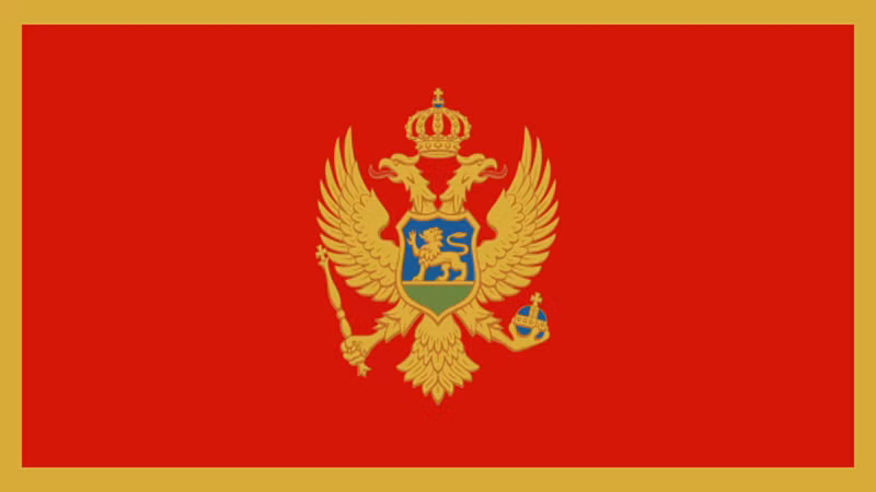 Quốc kỳ Cộng hòa Montenegro.