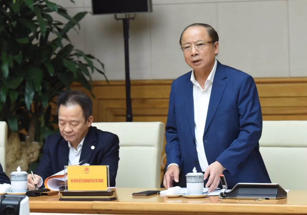 Đại diện lãnh đạo Hiệp hội Doanh nghiệp vừa và nhỏ phát biểu.