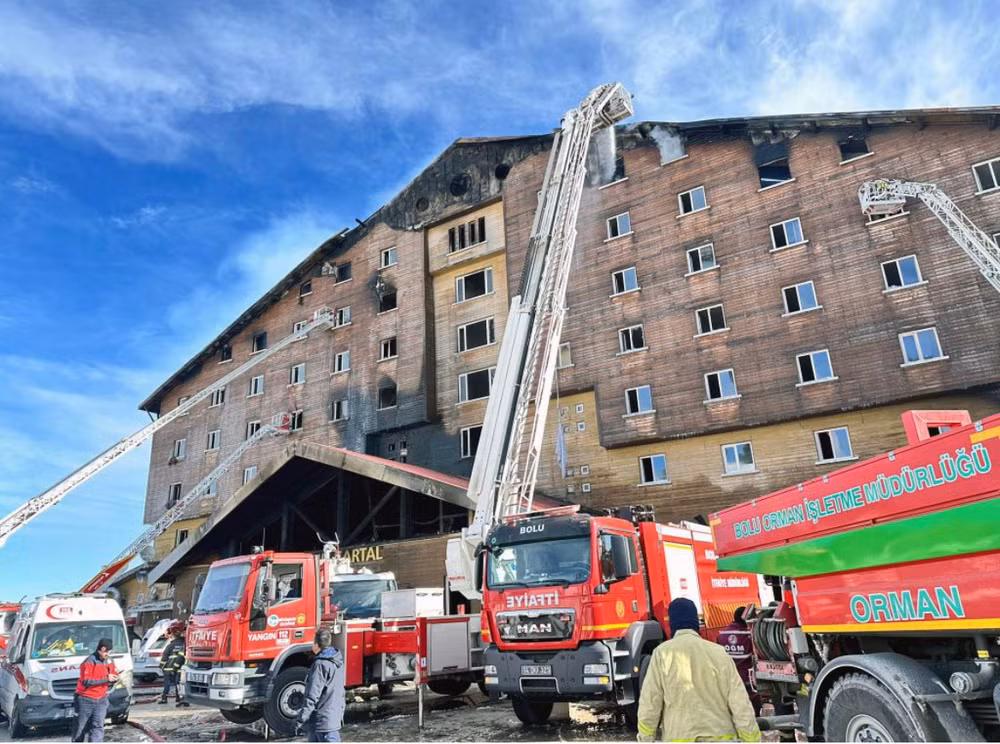 Hiện trường vụ cháy. Ảnh: Tân Hoa xã