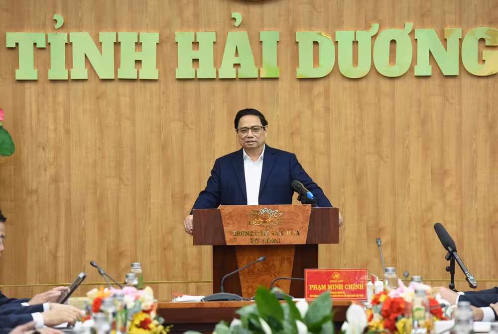 Thủ tướng Phạm Minh Chính phát biểu kết luận hội nghị.