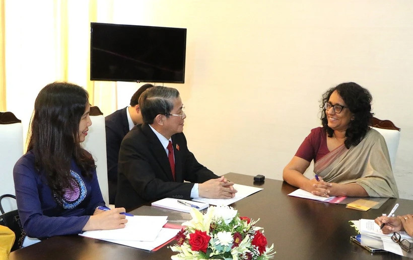Phó Chủ tịch Quốc hội Nguyễn Đức Hải và Thủ tướng Sri Lanka Harini Amarasuriya.