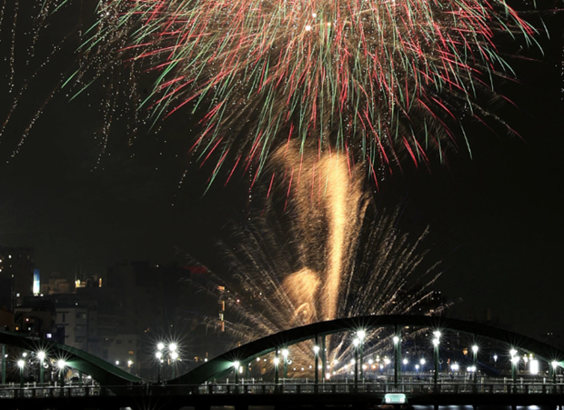 Lễ hội pháo hoa sông Sumida ngày 27/7/2019. (Nguồn: Kyodo News)