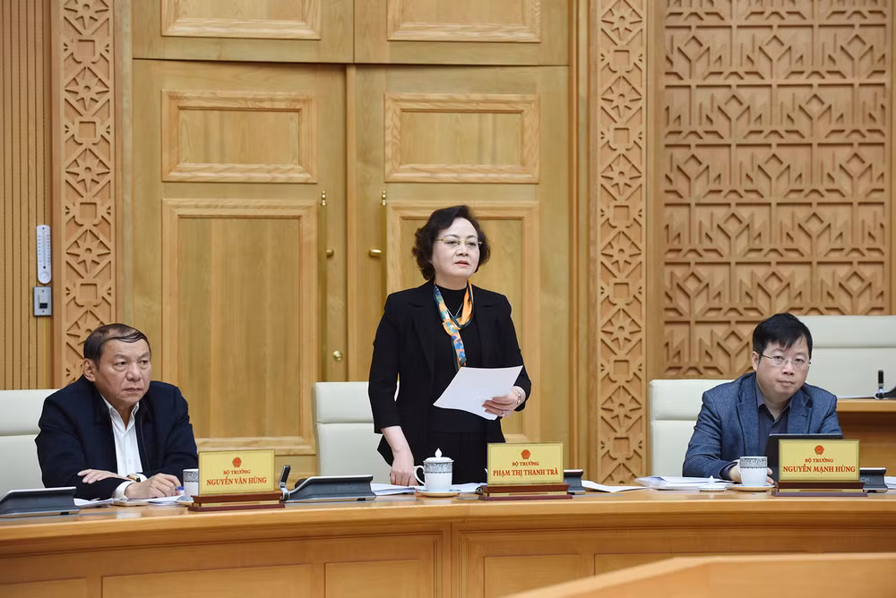Bộ trưởng Nội vụ Phạm Thị Thanh Trà phát biểu.