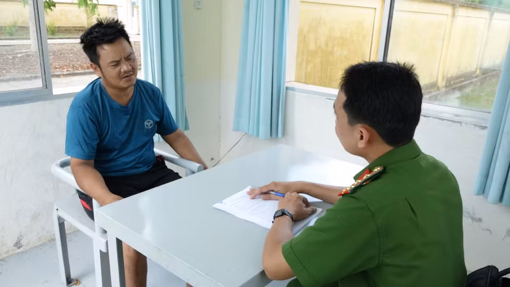 Cơ quan Công an làm việc với Huỳnh Văn Châu.