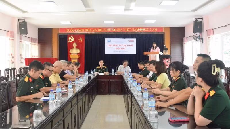 Quang cảnh Lễ bế mạc trại sáng tác.