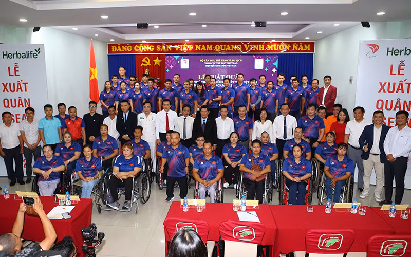 Đoàn thể thao người khuyết tật Việt Nam dự ASEAN Para Games 12 với 164 thành viên. (Ảnh: Hoàng Tùng)