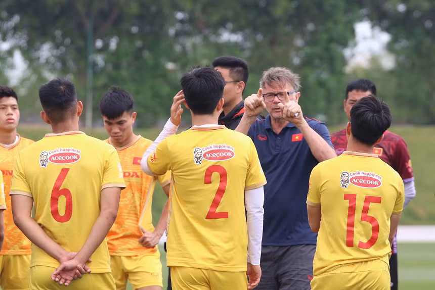 U22 Việt Nam với 31 cầu thủ được triệu tập sẽ hội quân trở lại từ ngày 16/4 tới, chuẩn bị cho SEA Games 32. (Ảnh: VFF)