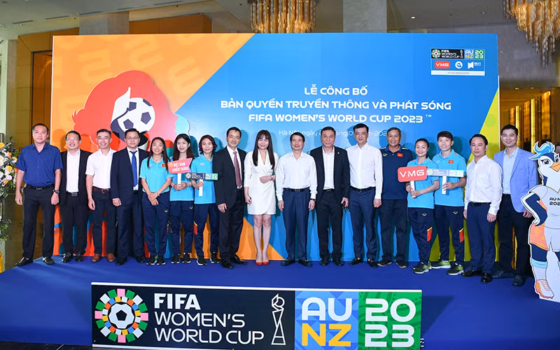 Lễ công bố bản quyền truyền thông và phát sóng World Cup nữ 2023. 