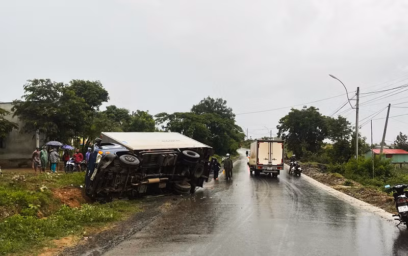 Hiện trường vụ tai nạn.