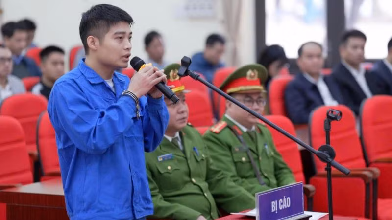 Bị cáo Phạm Ngọc Tuấn tại phiên tòa xét xử sơ thẩm.