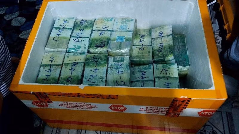 Số lượng lớn ma túy được thu giữ.