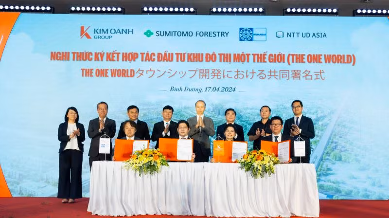 Ký kết hợp tác đầu tư dự án khu đô thị Một Thế Giới giữa Kim Oanh Group và các đối tác Nhật Bản.