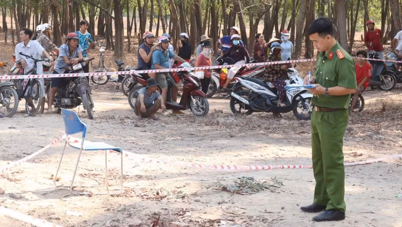 Hiện trường vụ án mạng.