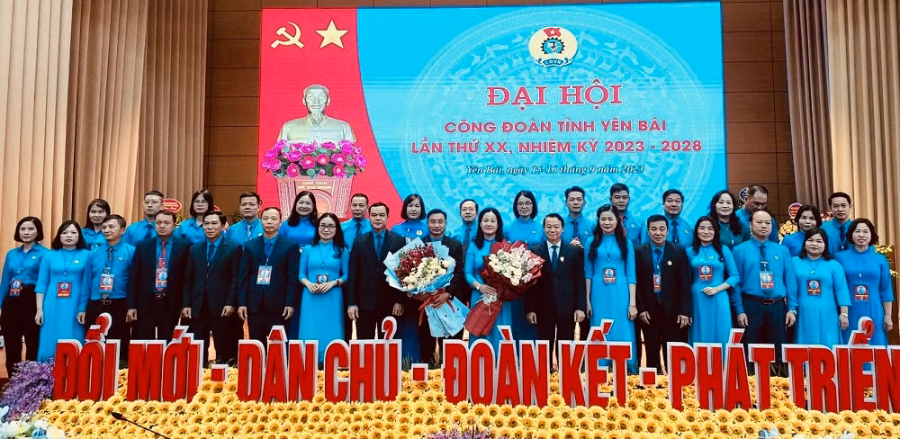 Ban chấp hành khóa 2023-2028 Liên đoàn Lao động tỉnh Yên Bái.