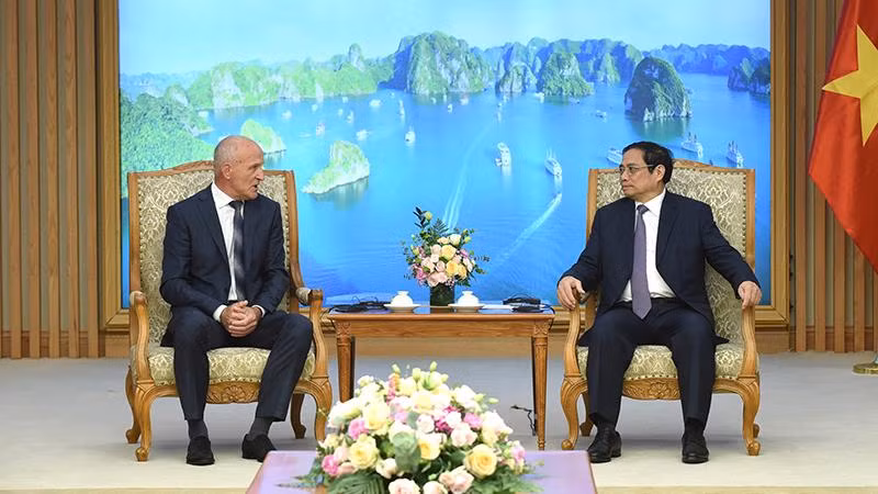 Thủ tướng Phạm Minh Chính tiếp Giám đốc, Viện sĩ Sidelnikov Nikolai Ivanovich.