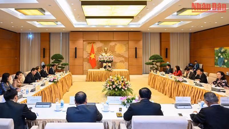 Quang cảnh buổi tiếp tại Nhà Quốc hội.