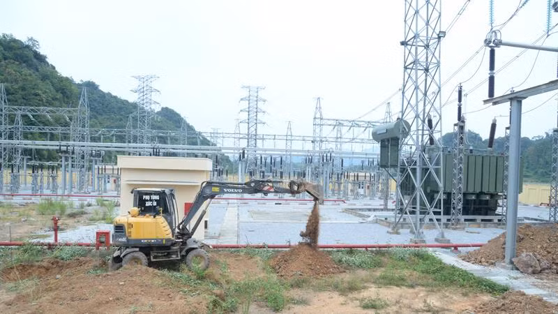 Thi công Trạm biến áp 220kV Lạng Sơn. Thi công Trạm biến áp 220kV Lạng Sơn.